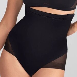 $84 Honeylove XL SuperPower Brief Panty Shapewear Logo Mesh Nylon Smooth Black